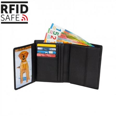 welltravel Leder-Portemonnaie mit RFID-Schutz