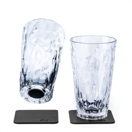 silwy verres en plastique high-tech, set de 2 pièces