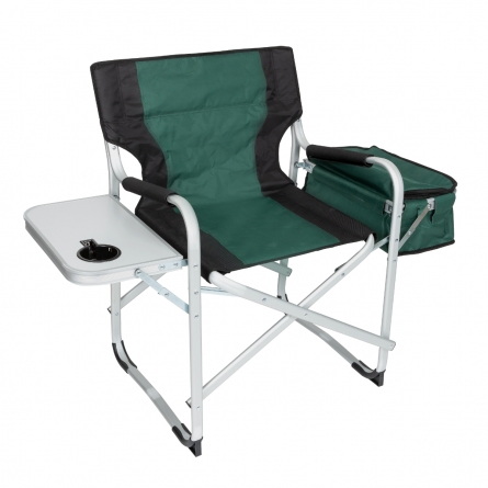 Chaise de camping avec sac isotherme et tablette latérale