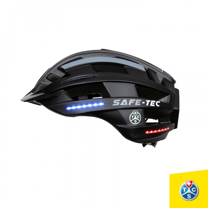 TCS Casque de v lo lumi re et clignotants