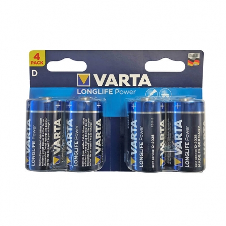 VARTA Type de piles D, set à 4 pièces
 High Energy