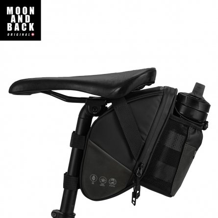 Sacoche de selle vélo entièrement réfléchissante noire