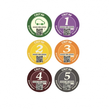 TCS Umweltplakette Frankreich "Crit’Air"